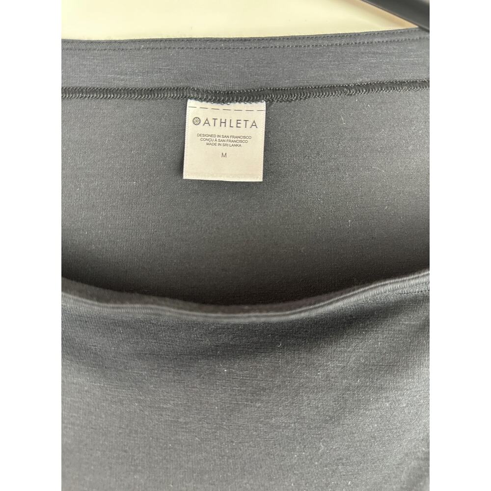 NWT Athleta Cool Down Black Long Sleeve Modal Drawstring Yoga Top Size Medium M - Picture 4 of 13